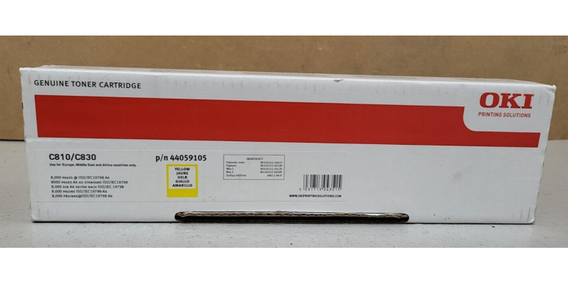 Toner Oki 44059105 Gelb Neu OVP A-Ware Original Oki C810 C830   