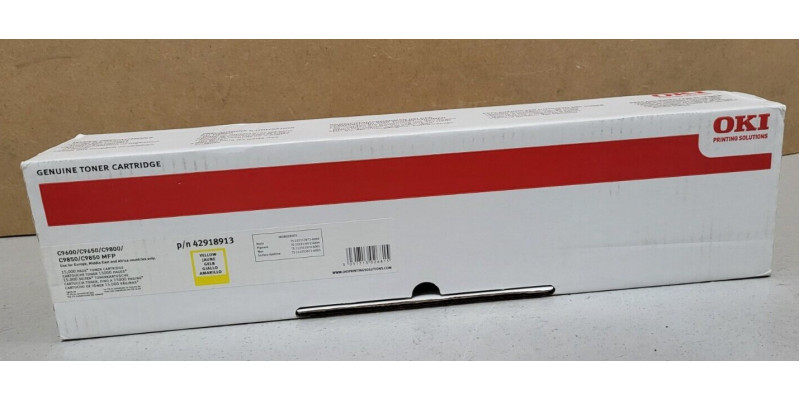 Toner Oki 42918913 Gelb Neu OVP  Original Oki C9600 C9650 C9800  