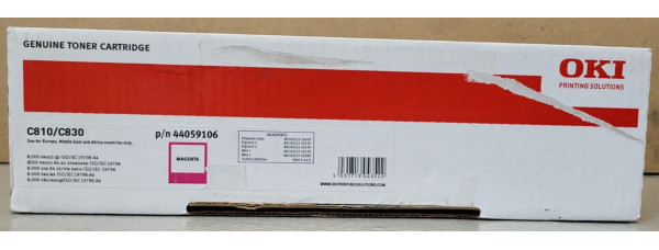 Toner OKI 44059106 Magenta Neu OVP B-Ware Original C810, C830  . 