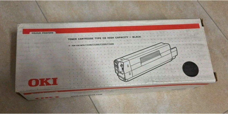 Toner Oki C6 Black 42127408 Neu OVP A-Ware Original C5100 C5200 C5300 C5400  Rg  
