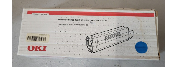 Toner Oki C6 42127407 Cyan Neu OVP C5100 C5200 C5300 C5400 Original . 