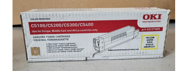 Toner Oki C6 42127405 Gelb Neu OVP C5100 C5200 C5300 C5400 Original . 