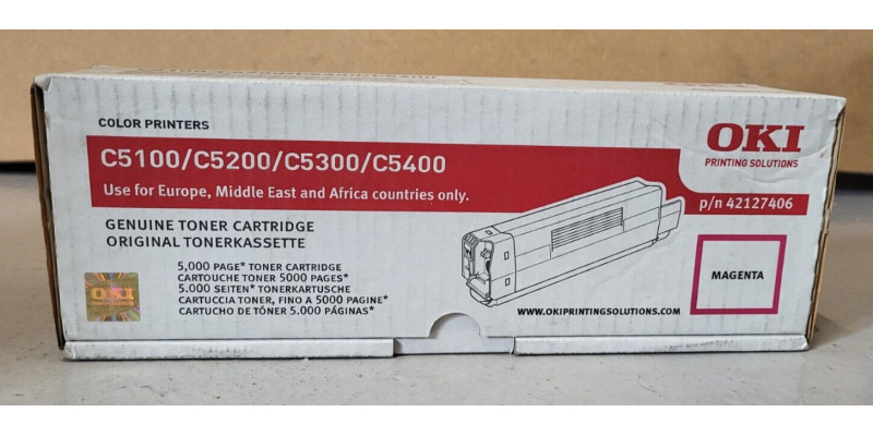Toner Oki C6 42127406 Magenta Neu OVP C5100 C5200 C5300 C5400 Original . 
