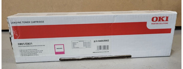 Toner Oki 44643002 Magenta Neu OVP Original Oki C801 C821  . 
