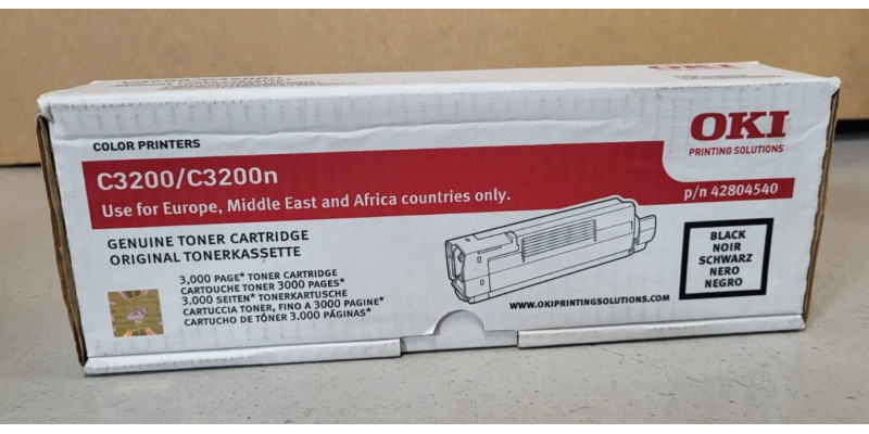 Toner OKI 42804540 Schwarz Neu OVP A-Ware Original C3200 C3200n  . 