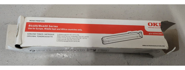 Toner Oki 43502302 Schwarz Neu OVP Original B4400 B4600 Series   