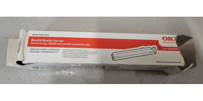 Toner Oki 43502302 Schwarz Neu OVP Original B4400 B4600 Series   