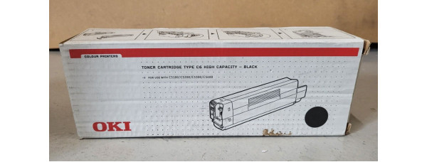 Toner Oki C6 Schwarz 42127408 Neu OVP Original C5100 C5200 C5300 C5400  