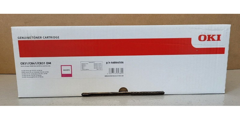 Toner OKI 44844506 Magenta Neu OVP Original C831 C841 C831 DM   