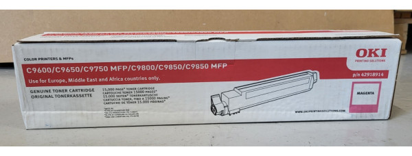 Toner Oki 42918914 Magenta Neu OVP A-Ware Original Oki C9600 C9650   