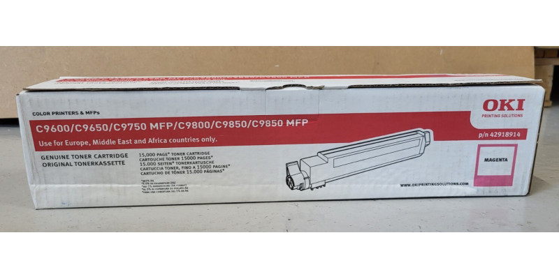 Toner Oki 42918914 Magenta Neu OVP A-Ware Original Oki C9600 C9650   