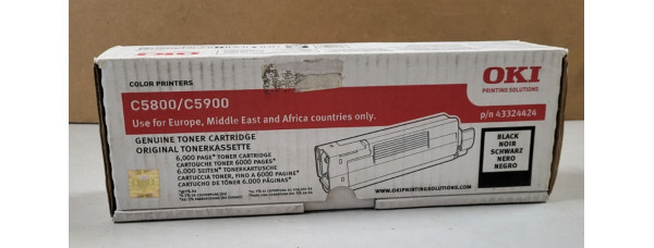 Toner OKI 43324424 Schwarz Neu OVP Original C5800 C5900 Rechnung MwSt 