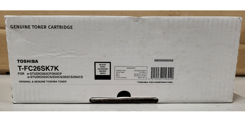 Toner Toshiba T-FC26SK7K Schwarz Neu OVP A-Ware Original e-STUDIO 262CP  