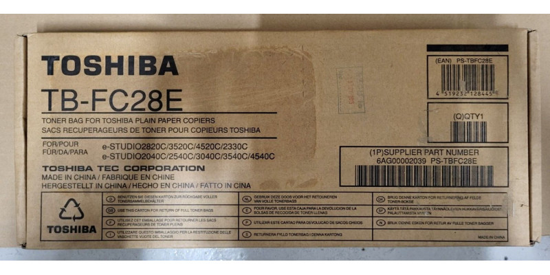 Tonersammler TB-FC28E Toshiba Neu OVP A-Ware Original e-STUDIO 2820C . 