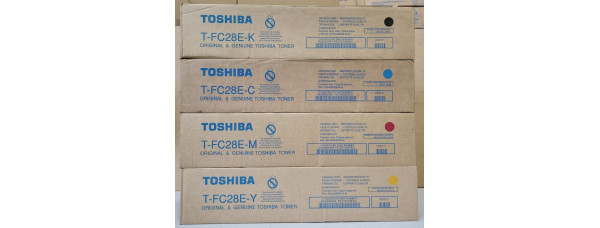4 Toner Toshiba T-FC28E-C T-FC28E-M T-FC28E-Y T-FC28E-K Neu OVP Original  