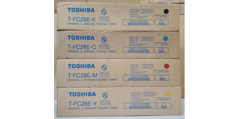 4 Toner Toshiba T-FC28E-C T-FC28E-M T-FC28E-Y T-FC28E-K Neu OVP Original  