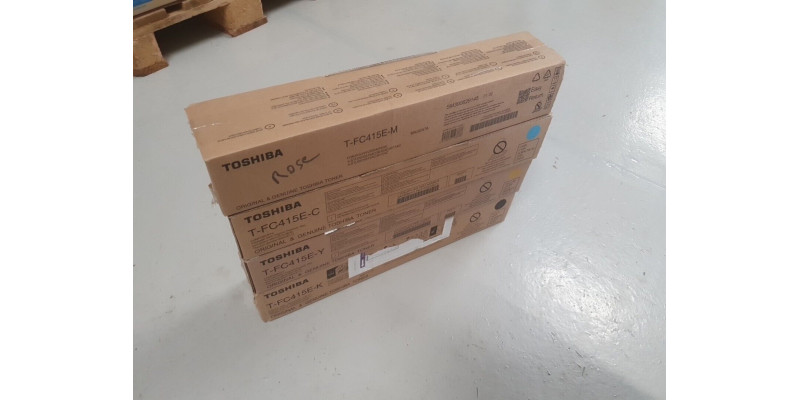 4 Toner Toshiba T-FC415E-C T-FC415E-M T-FC415E-Y T-FC415E-K Neu OVP . 