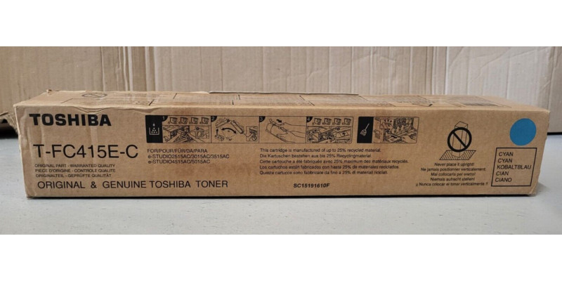 Toner Toshiba T-FC415E-C Cyan Neu OVP Original e-STUDIO 2515AC . 