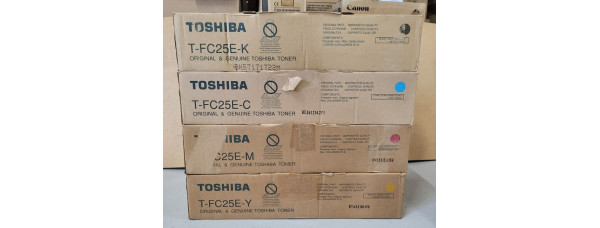 4 Toner Toshiba T-FC25E-K T-FC25E-C T-FC25E-M T-FC25E-Y Neu OVP Original  