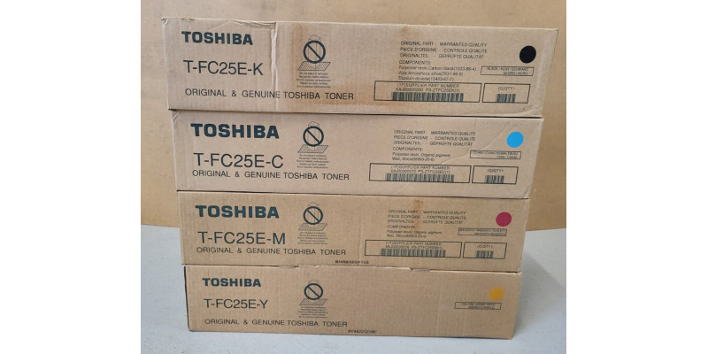 4 Toner Toshiba T-FC25E-K T-FC25E-C T-FC25E-M T-FC25E-Y Neu OVP A-Ware Original 