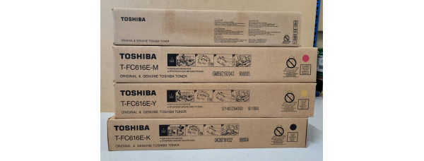4 Toner Toshiba T-FC616E-K T-FC616E-C T-FC616E-M T-FC616E-Y Neu OVP A-Ware . 