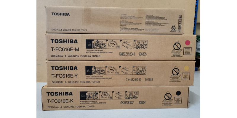 4 Toner Toshiba T-FC616E-K T-FC616E-C T-FC616E-M T-FC616E-Y Neu OVP A-Ware . 