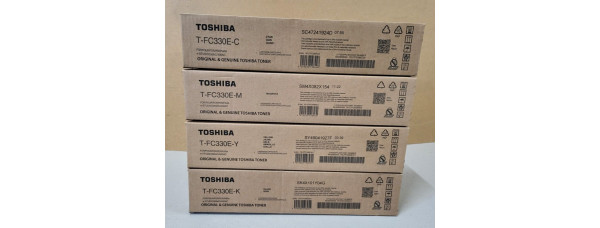 4 Toner Toshiba T-FC330E-C T-FC330E-M T-FC330E-Y T-FC330E-K Neu OVP A-Ware  