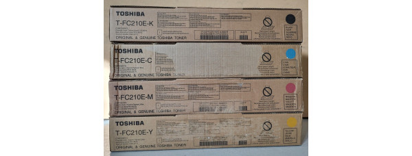 4 Toner Toshiba T-FC210E-C T-FC210E-M T-FC210E-Y T-FC210E-K Neu OVP Original Rg 