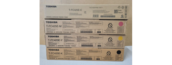 4 Toner Toshiba T-FC425E-K T-FC425E-C T-FC425E-M T-FC425E-Y Neu OVP A-Ware . 