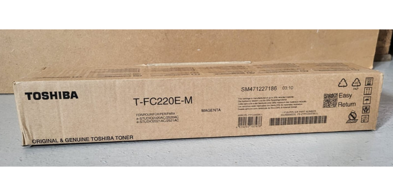 Toner Toshiba T-FC220E-M Magenta Neu OVP A-Ware Original e-STUDIO 2020AC Rg MwSt 