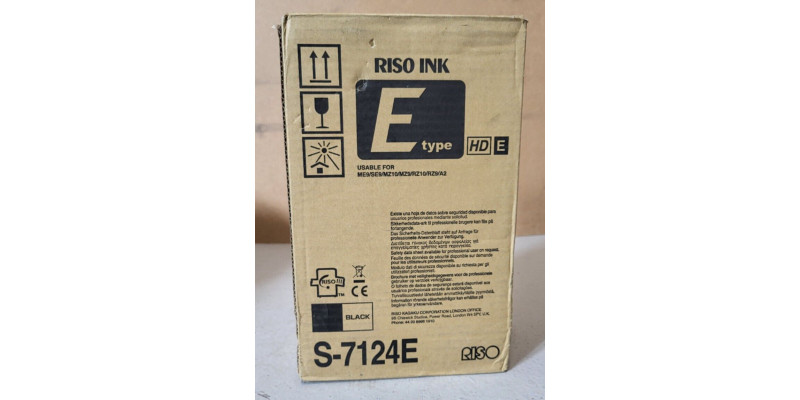 Riso INK E type HD S-7124E Schwarz Neu OVP A-Ware ME9, SE9, MZ10   
