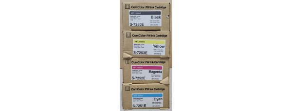 4 Riso Ink S-7250E S-7251E S-7252E S-7253E CMYK Neu OVP A-Ware ComColor 5230 Rg 