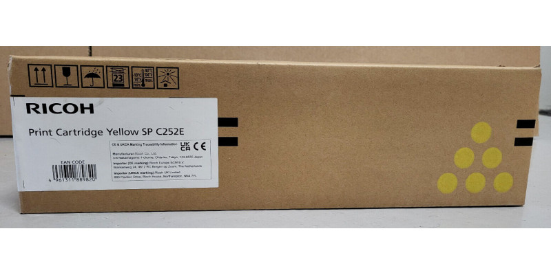 Toner Ricoh SP C252E Gelb 407534 Neu OVP B-Ware Original SP C252DN . 