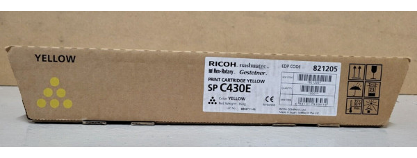 Toner Ricoh SP C430E Gelb 821205 Neu OVP A-Ware Original Aficio SP C430DN . 