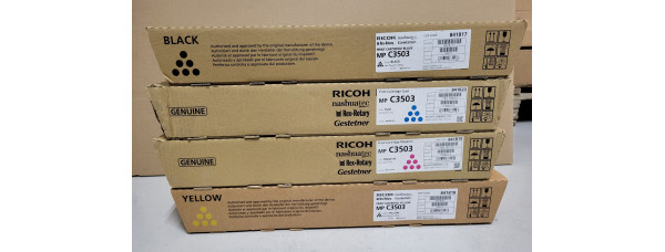 4 Toner Ricoh MP C3503 CMYK Neu OVP A-Ware 841817 841818 841819 841820  