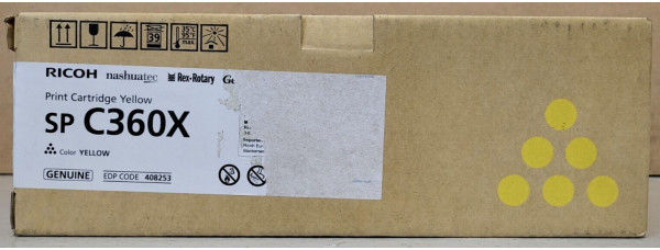 Toner Ricoh 408253 Gelb SP C360X Neu OVP B-Ware Original  . 