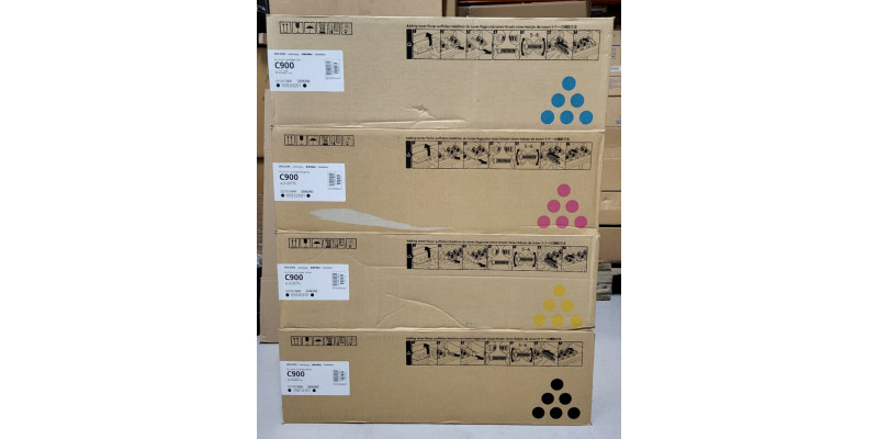 4 Toner Ricoh C900 828298 828301 828300 828299 Neu OVP Original . 