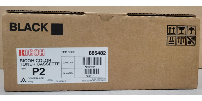 Toner Ricoh P2 Schwarz 885482 Neu OVP A-Ware Aficio 2228C, 2232C, 2238C . 