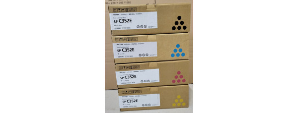 4 Toner Ricoh SP C352E 408216 408217 408218 408215 Neu OVP A-Ware Original . 