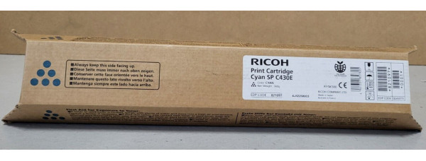 Toner Ricoh SP C430E Cyan 821097 Neu OVP A-Ware Original Aficio SP C430 . 
