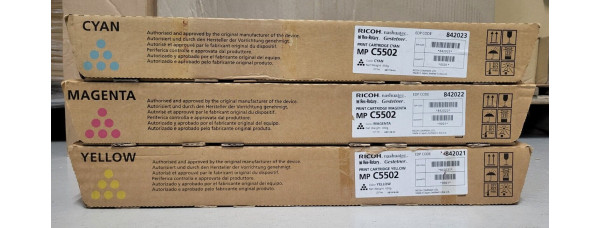 3 Toner Ricoh MP C5502 CMY Neu OVP Original Aficio MP C4502 . 