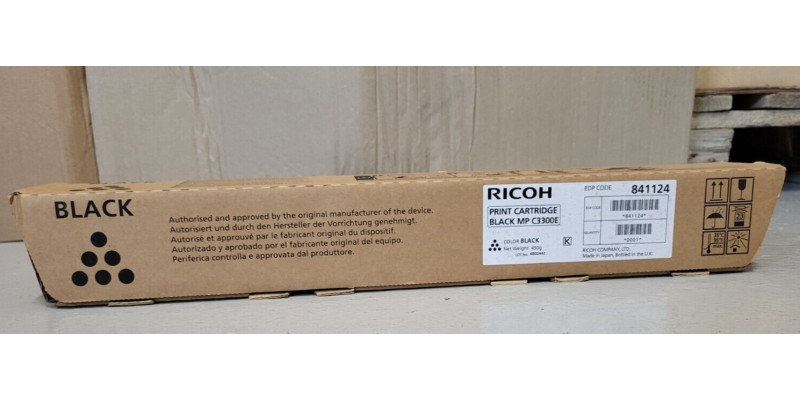 Toner Ricoh MP C3300E Schwarz 841124 Neu OVP A-Ware Aficio MP C2800 . 