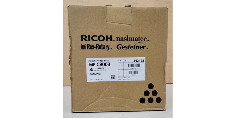Toner Ricoh MP C8003 Schwarz 842192 Neu OVP A-Ware Original IM C6500 . 