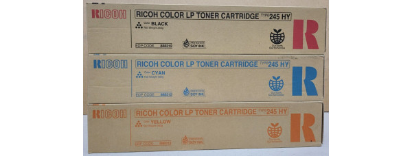3 Toner Ricoh Type 245 HY CYK Neu OVP A-Ware Original Aficio CL4000 . 