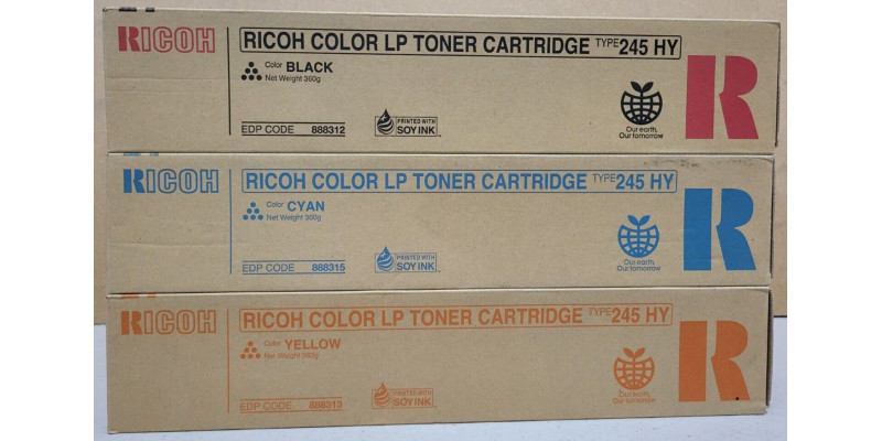 3 Toner Ricoh Type 245 HY CYK Neu OVP A-Ware Original Aficio CL4000 . 