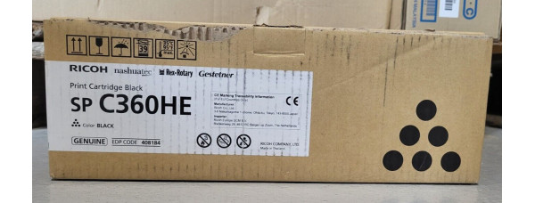 Toner Ricoh SP C360HE Schwarz 408184 Neu OVP B-Ware Original  . 
