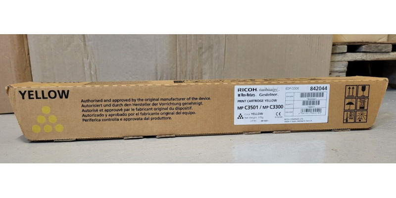 Toner Ricoh MP C3501 Gelb 842044 Neu OVP A-Ware Original Aficio MP C2800  
