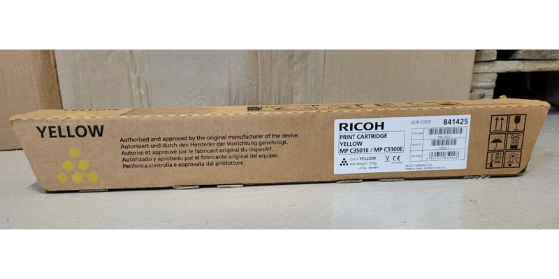 Toner Ricoh MP C3501E Gelb 841425 Neu OVP A-Ware Original MP C2800  