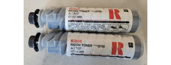 2 Toner Ricoh Type 1270D Schwarz 888261 Neu OVP A-Ware Original Aficio 1515  