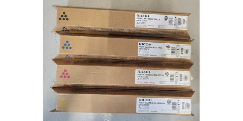 4 Toner Ricoh MP C2550E 841196 841197 841198 841199 Neu OVP A-Ware Original  